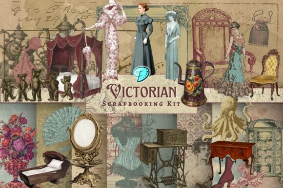 Download Victorian Scrapbooking Kit - Premium Resources