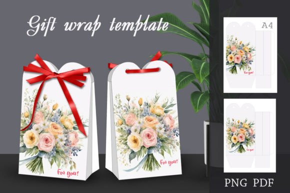 Download Gift Wrap. Gift Bag Template - Gift wrap Collection