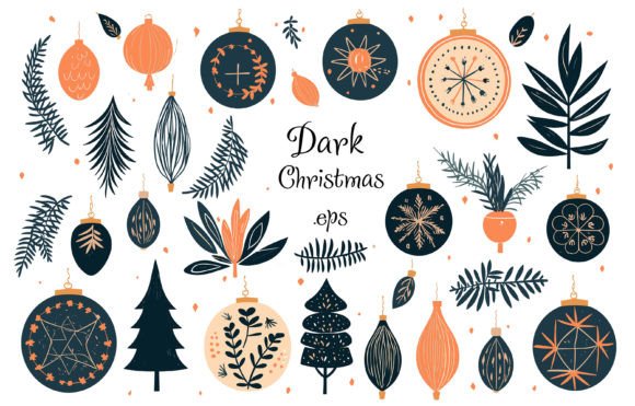 Download Dark Christmas, Floral Design Elements - Floral design elements Collection